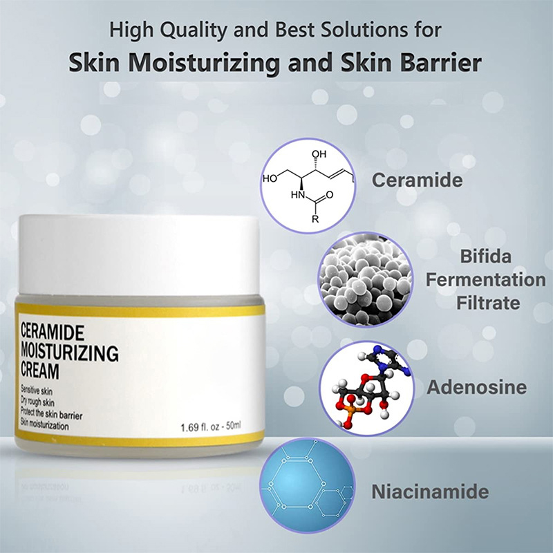 La crema alla ceramide idrata e idrata, migliora le condizioni della pelle e previene la pelle secca e screpolata 50 g