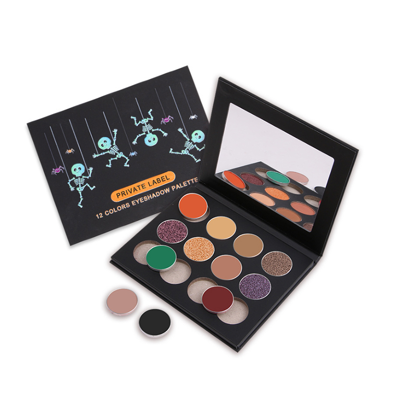 Muting Cosmetics Trucco altamente pigmentato Palette di ombretti cruelty-free da 12 colori fai da te