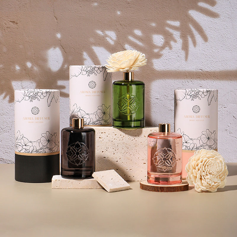 Diffusore di oli essenziali per aromaterapia senza fiamma da 150 ml, profumo per interni, bouquet di fiori in rattan, ornamenti per aromaterapia liquida, aromaterapia