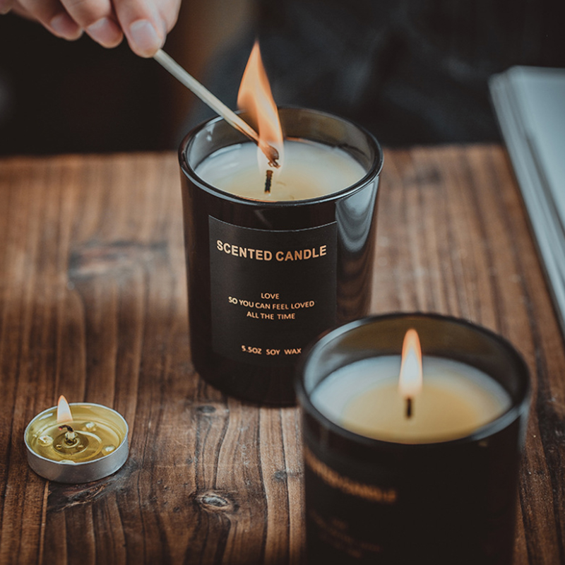 Candele profumate per aromaterapia di fabbrica di cera di soia naturale da 160 g